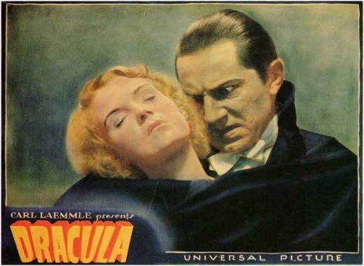 Dracula (1931 Tod Browning) lobby card. Bela Lugosi, Helen Chandler.
