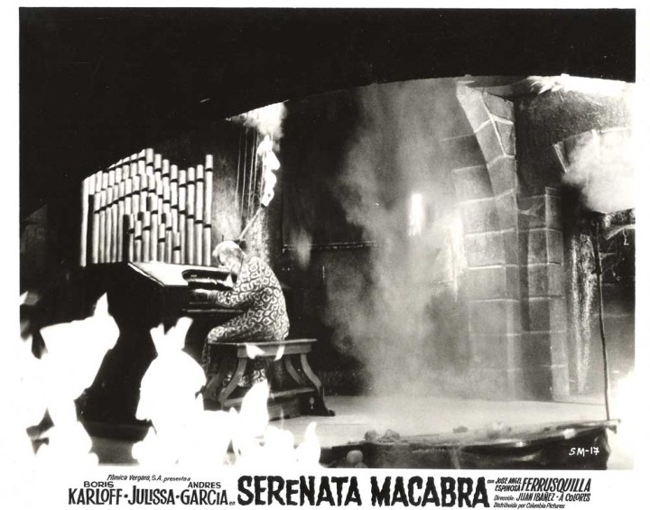Macabre Serenade (1968) lobby card. Boris Karloff