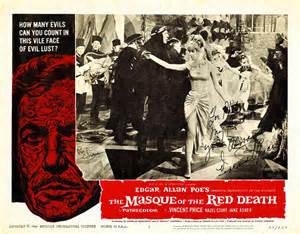 Masque of the Red Death lobby card . Vincent Price