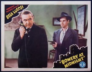 BOWERY AT MIDNIGHT (1943) Bela Lugosi lobby card