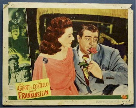 Bud Abbott & Lou Costello Meet Frankenstein (1948) Lenore Aubert and Lou Costello lobby card
