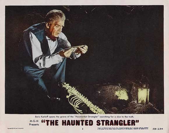 The Haunted Strangler lobby card Karloff